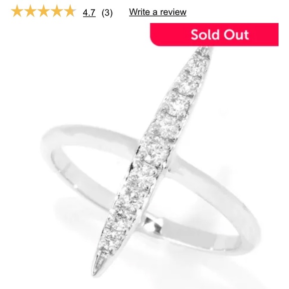 Pamela McCoy Jewelry - Sale🔥White gold North South statement ring